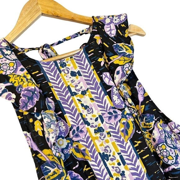 Free People Summer in Tulum Linen Blend Art to Wear Tunic Top Cottagecore Boho - Picture 7 of 7